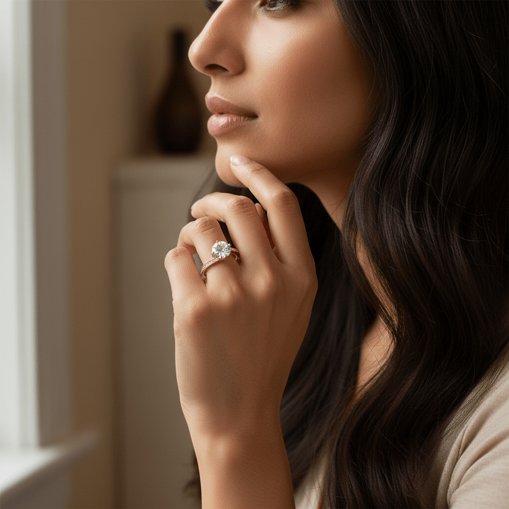 Twist_Pave_Round_Lab_Grown_Diamond_Engagement_Ring_On_Model