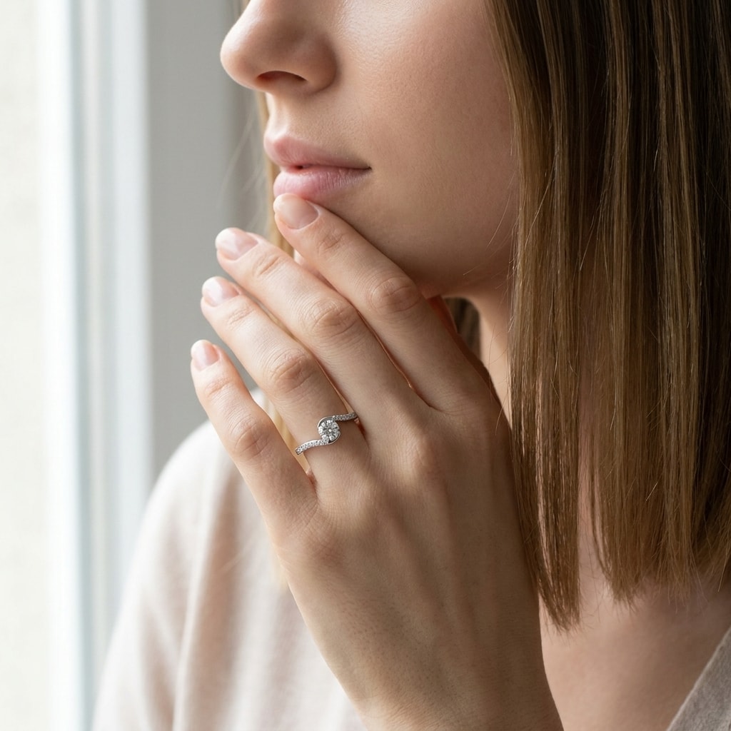 Twist_Tension_Lab_Grown_Diamond_Engagement_Ring_On_Model