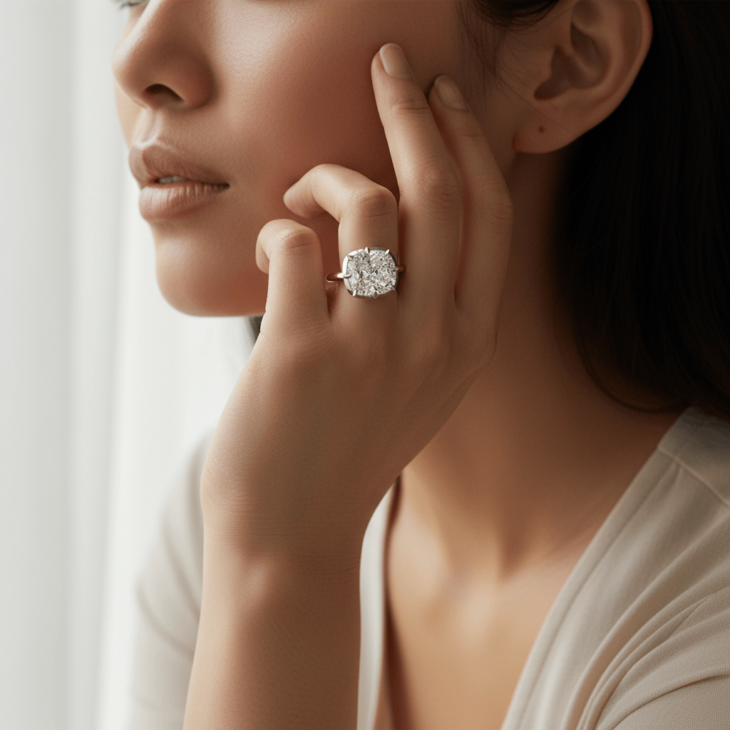 Zendaya_Diamond_Engagement_Ring_On_Model