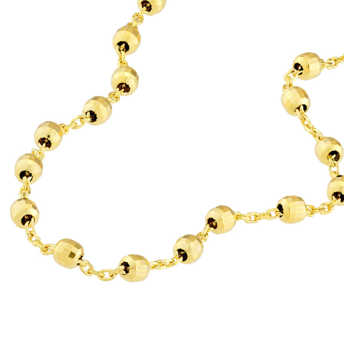 Diamond Cut Beaded Gold Bracelet view 6