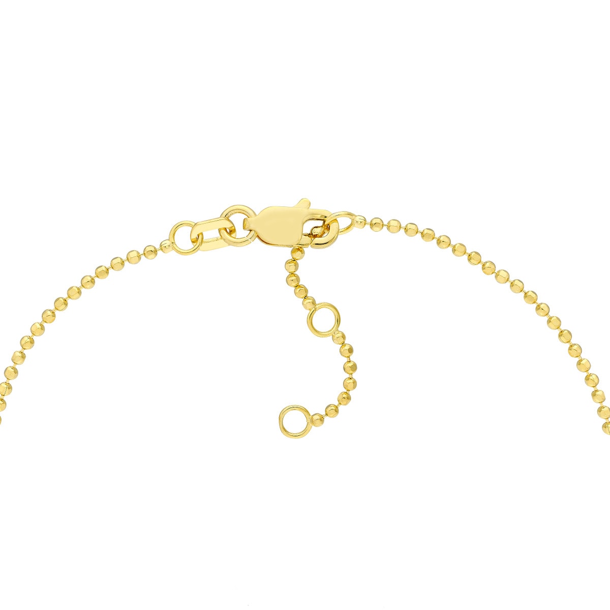 Diamond Bezel in a Beaded Gold Bracelet view 4