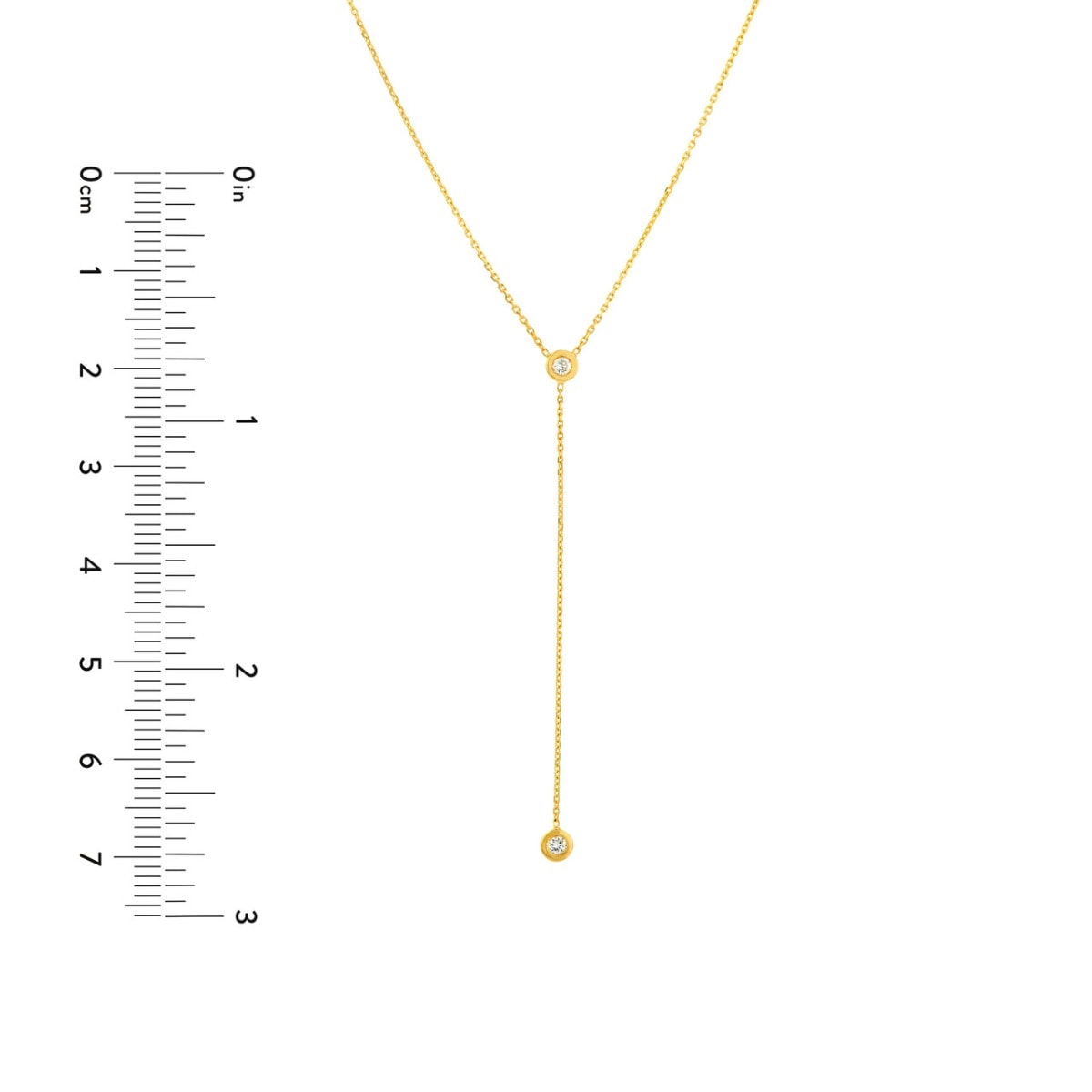 Y-Drop Diamond Gold Necklace view 5