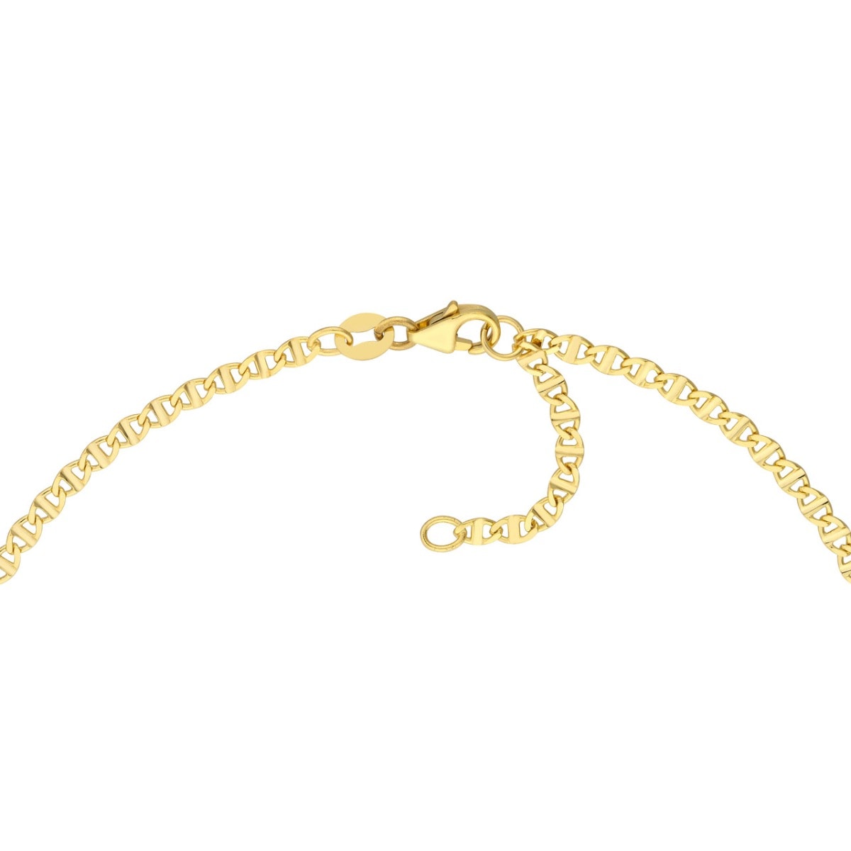 Adjustable Flat Mariner Gold Chain Anklet view 3