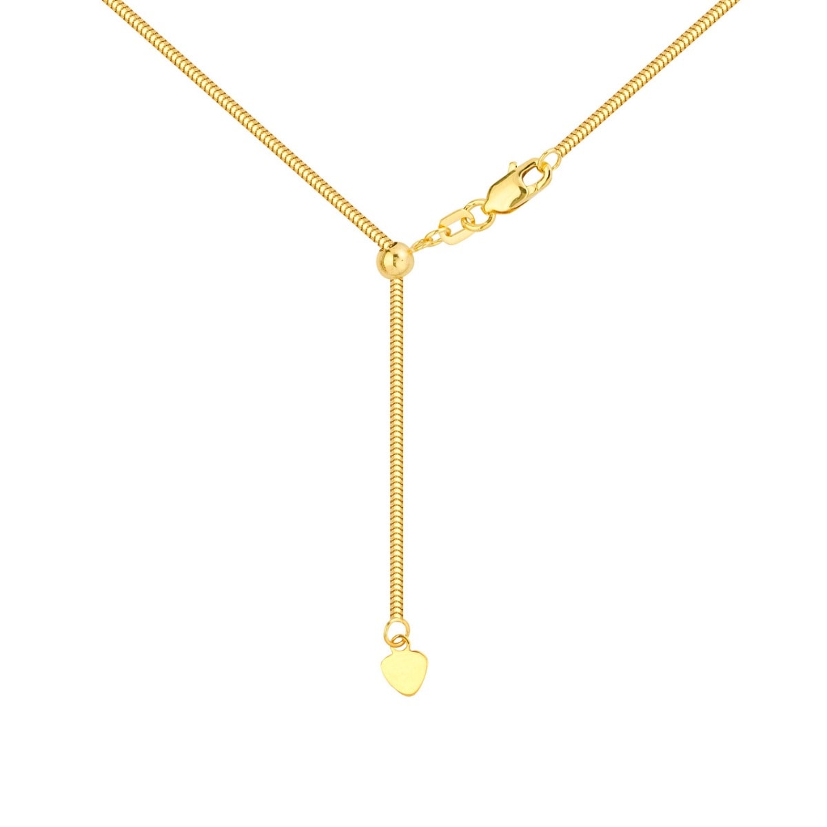 Adjustable Snake Chain Necklace with Slider view 7