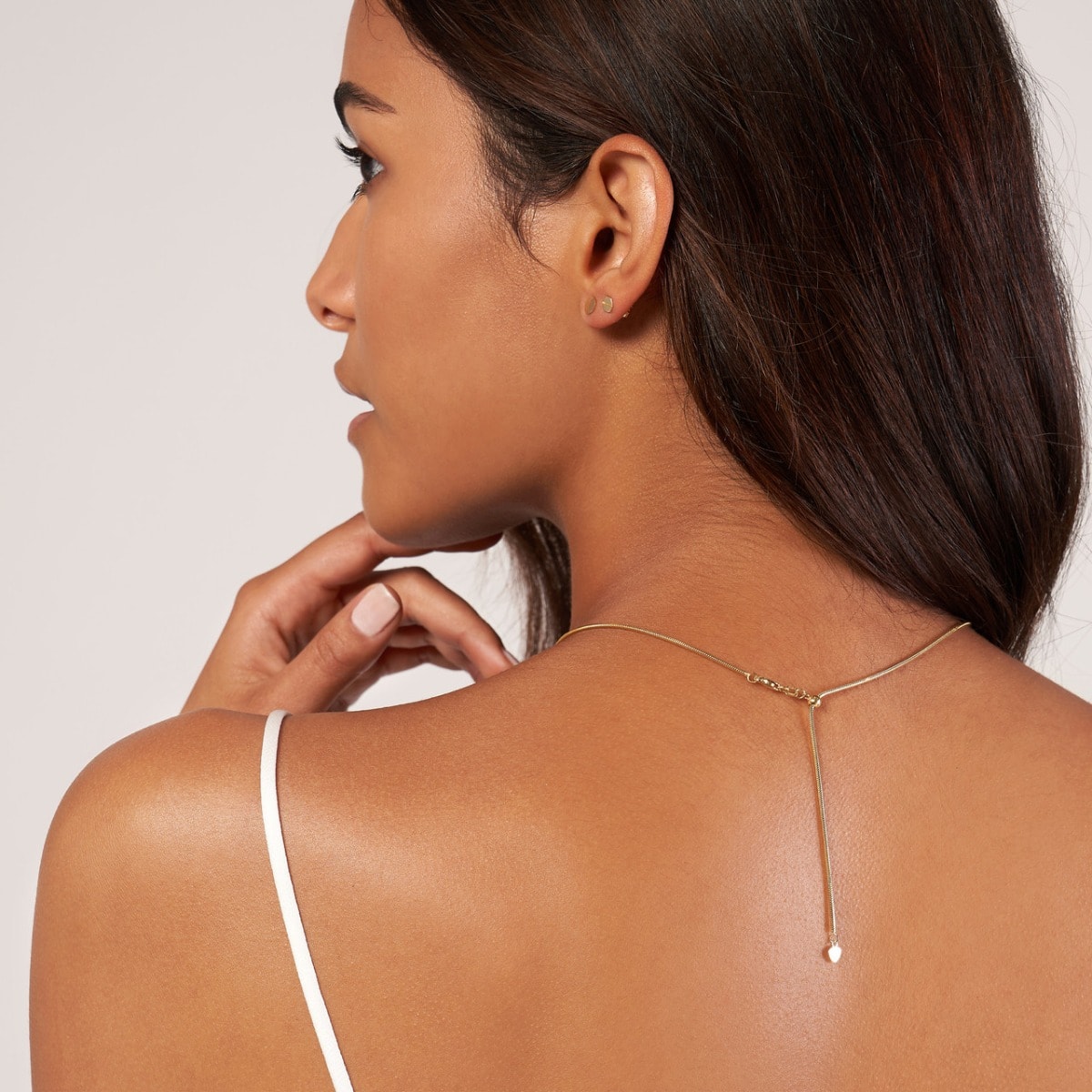 Adjustable Snake Chain Necklace with Slider view 4