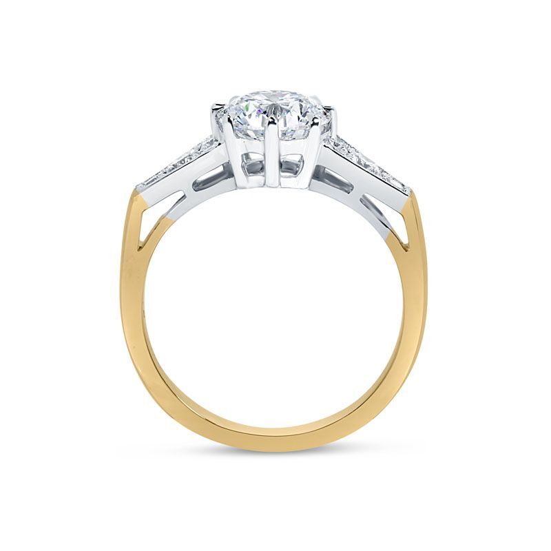 Art Deco Round Shape Diamond Engagement Ring view 5