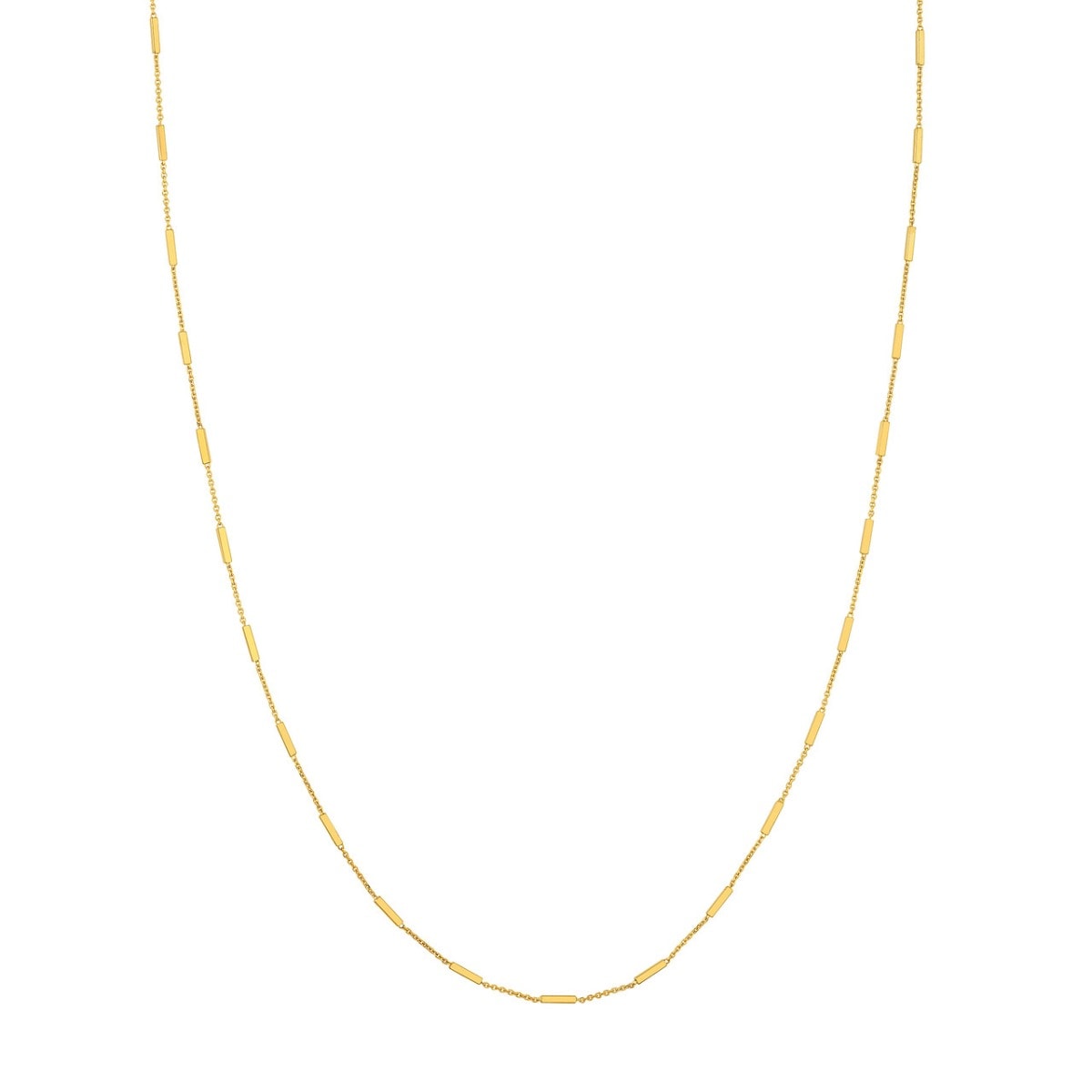 Bar Station Cable Gold Chain view 1