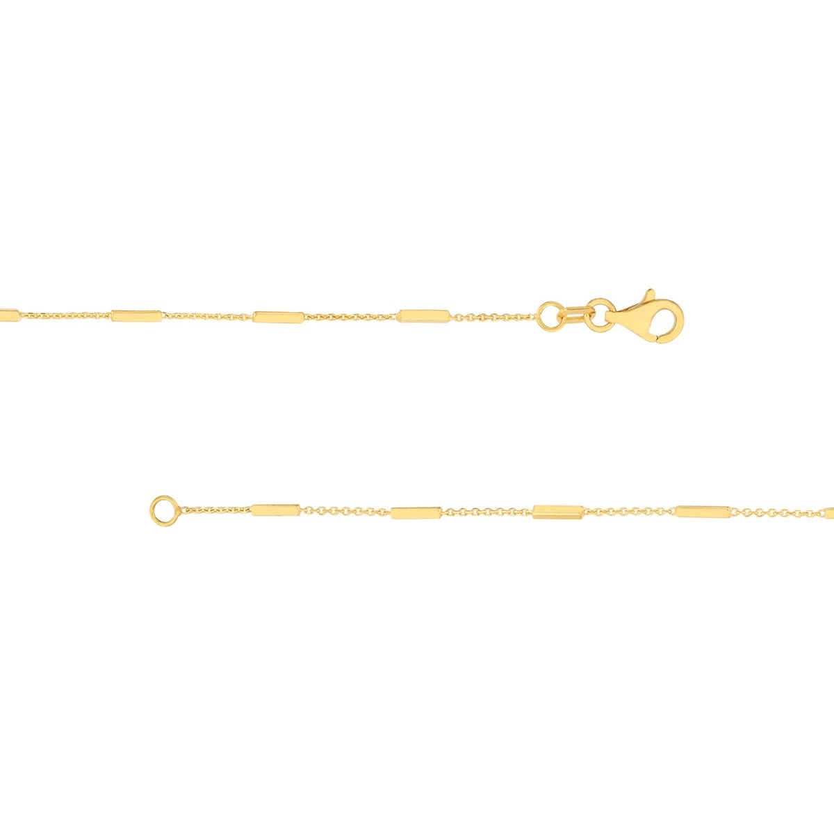 Bar Station Cable Gold Chain view 4