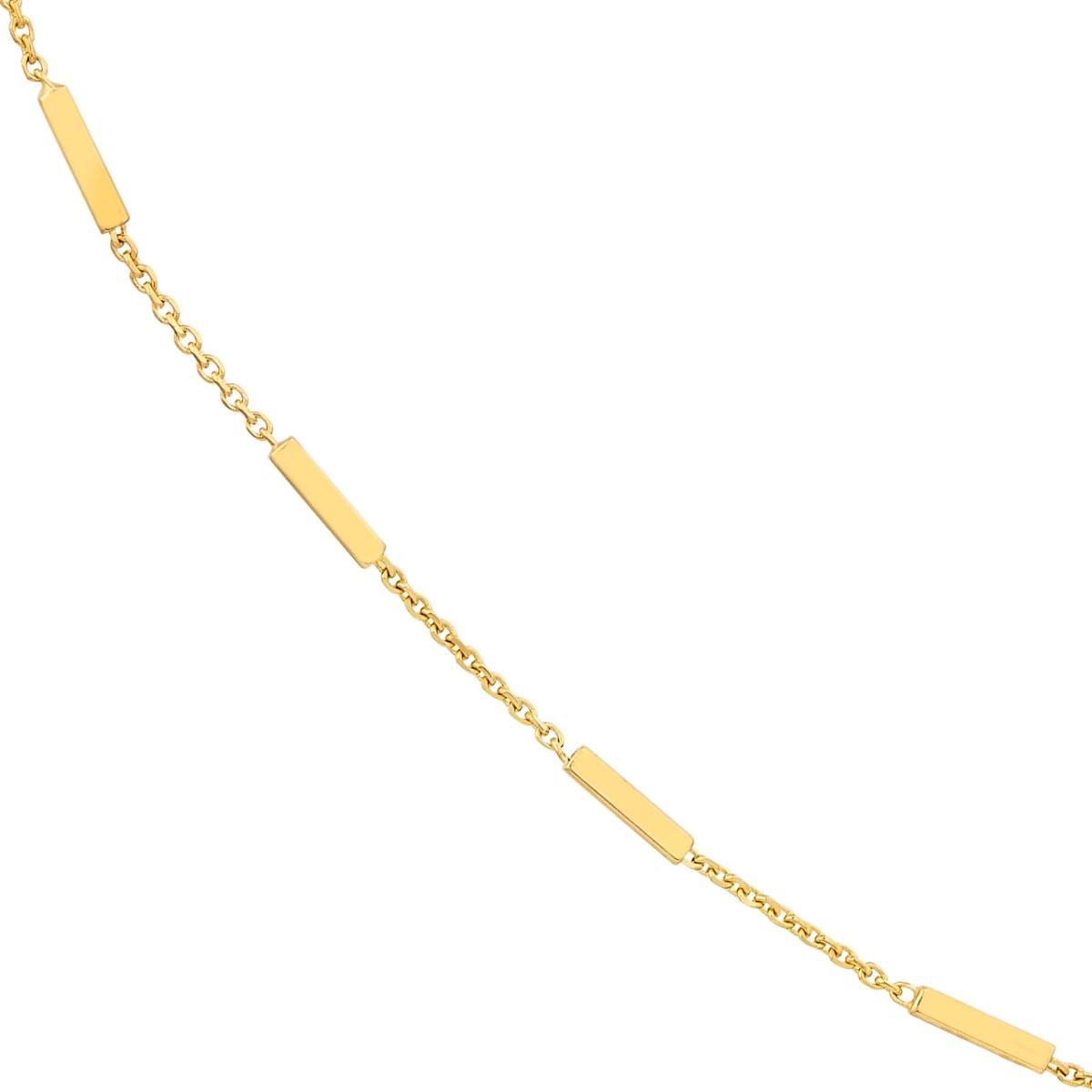 Bar Station Cable Gold Chain view 2