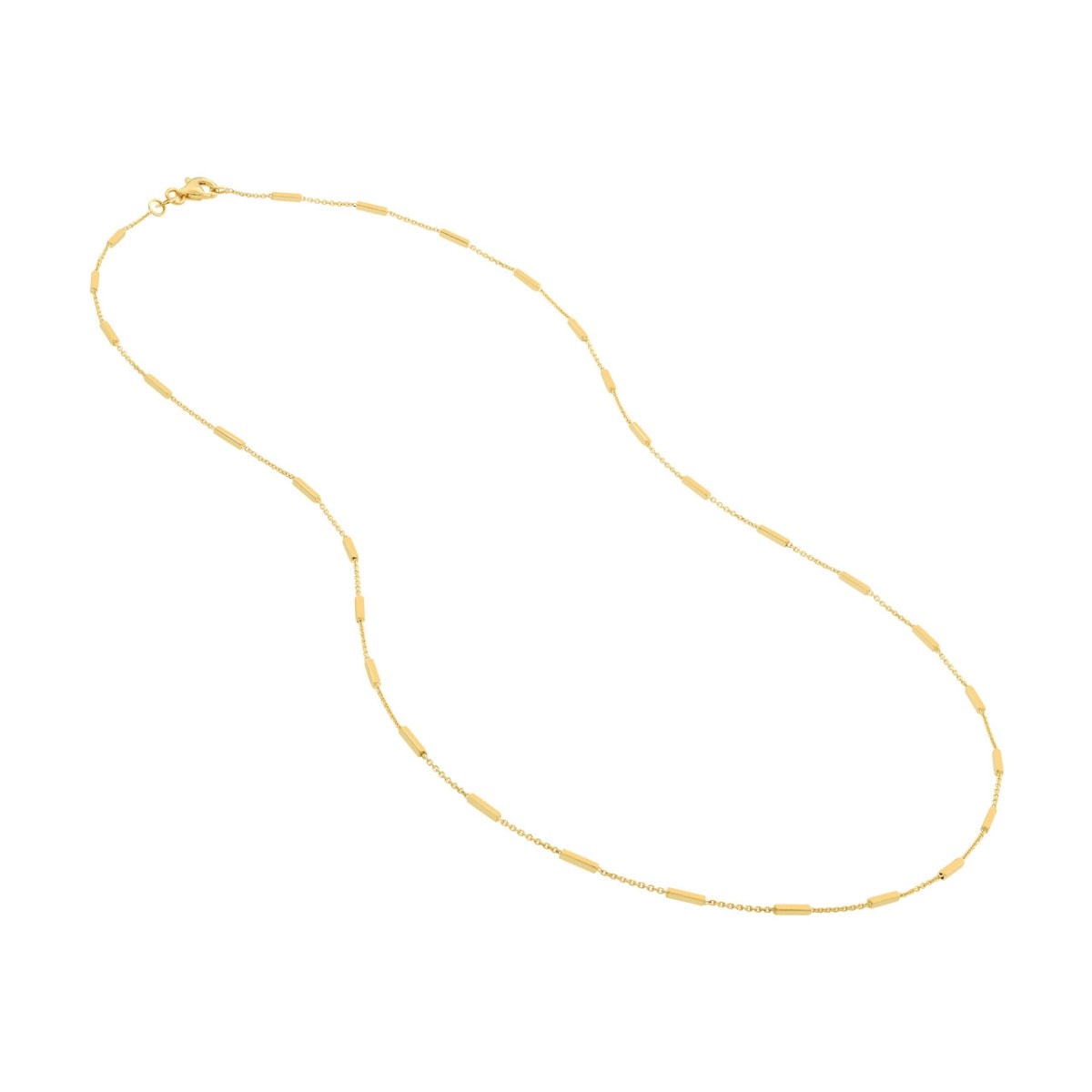 Bar Station Cable Gold Chain view 3