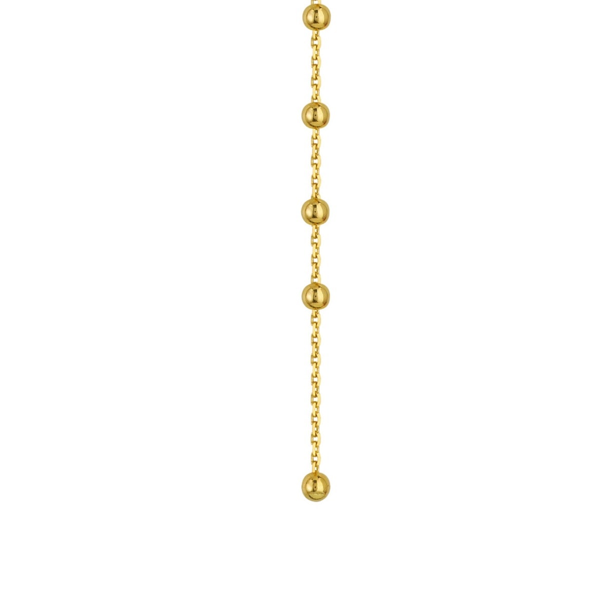 Gold Bead Accent Threader Earrings view 3