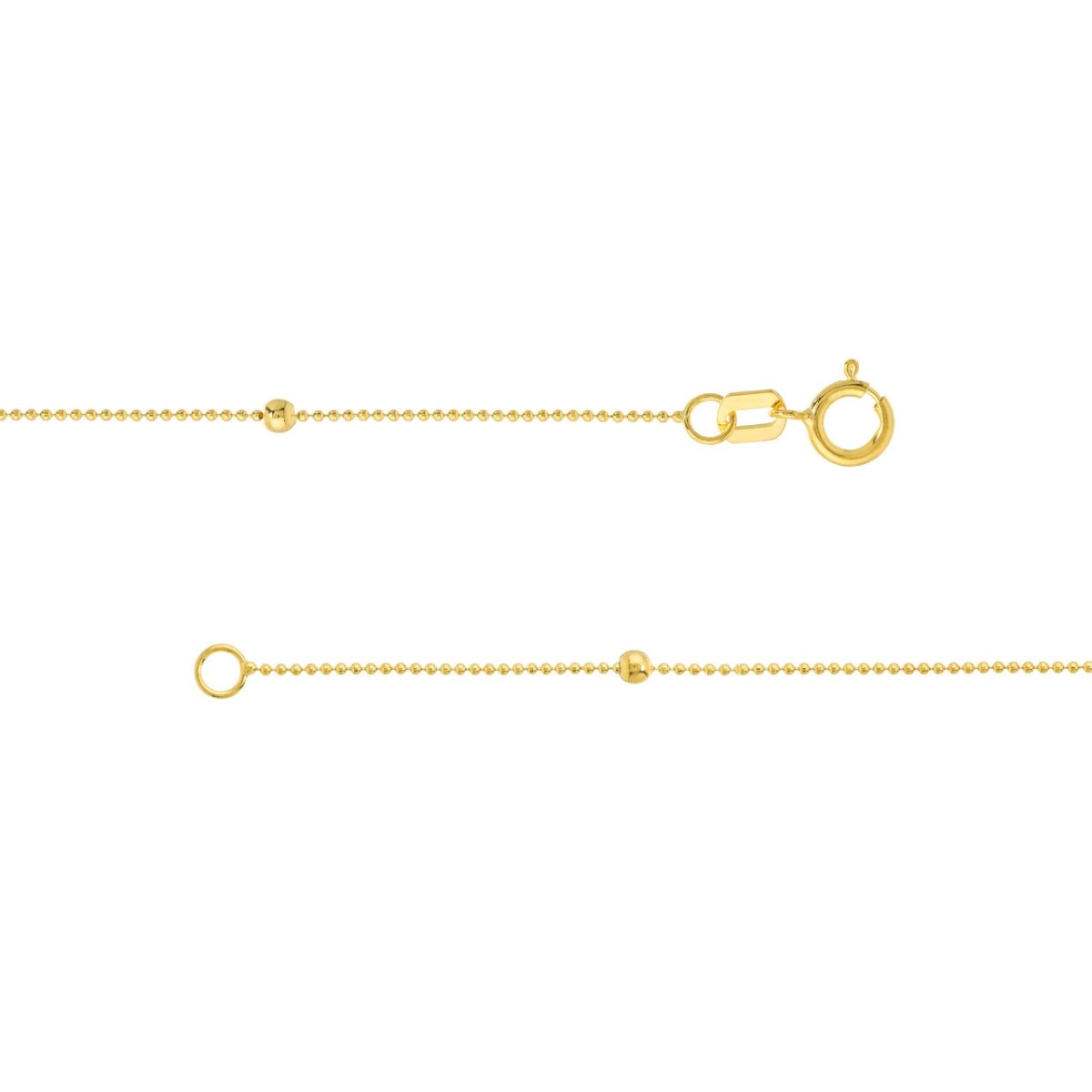 Round and Marquise Gold Bead Necklace view 4