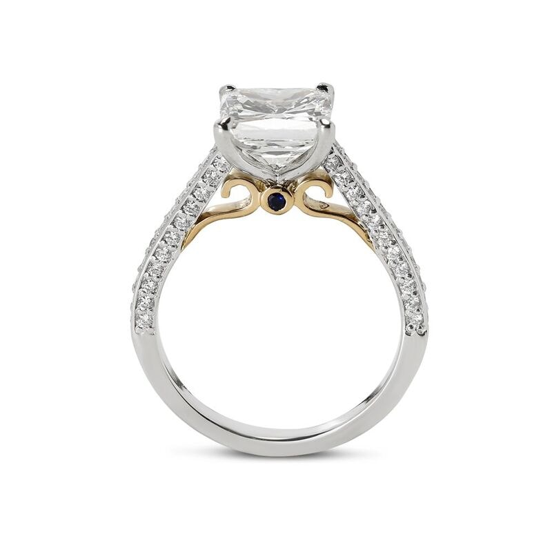Bespoke Cushion Shape Diamond Engagement Ring view 4