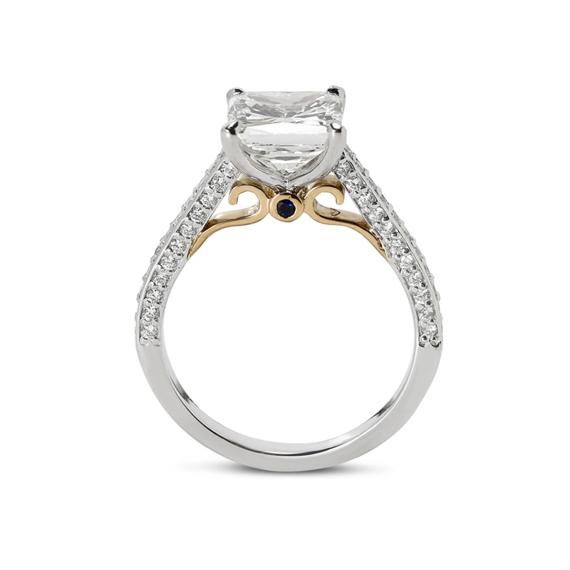 Bespoke Cushion Lab Grown Diamond Engagement Ring view 4