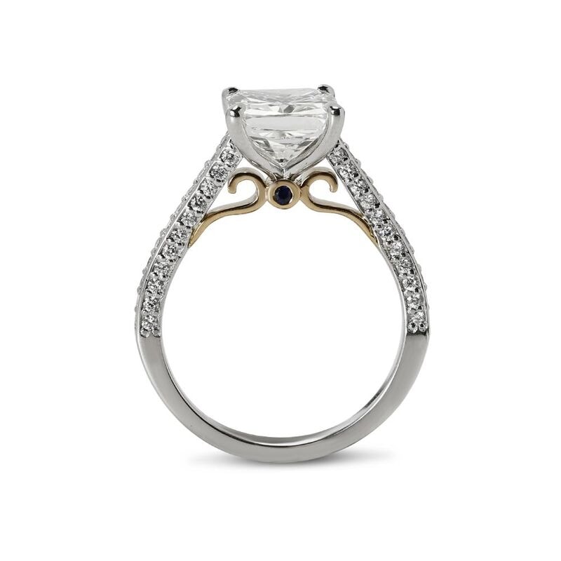 Bespoke Cushion Shape Diamond Engagement Ring view 5