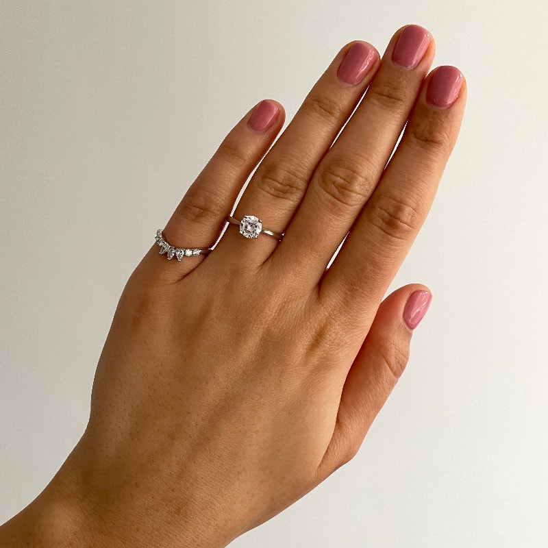 Bespoke Diamond Wedding Band with Pear Shaped Accents view 3