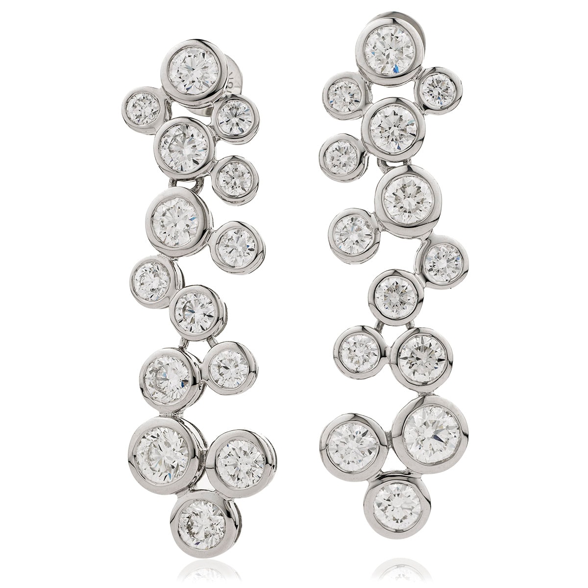 Rubover Bubble Set Diamond Drop Earring view 1