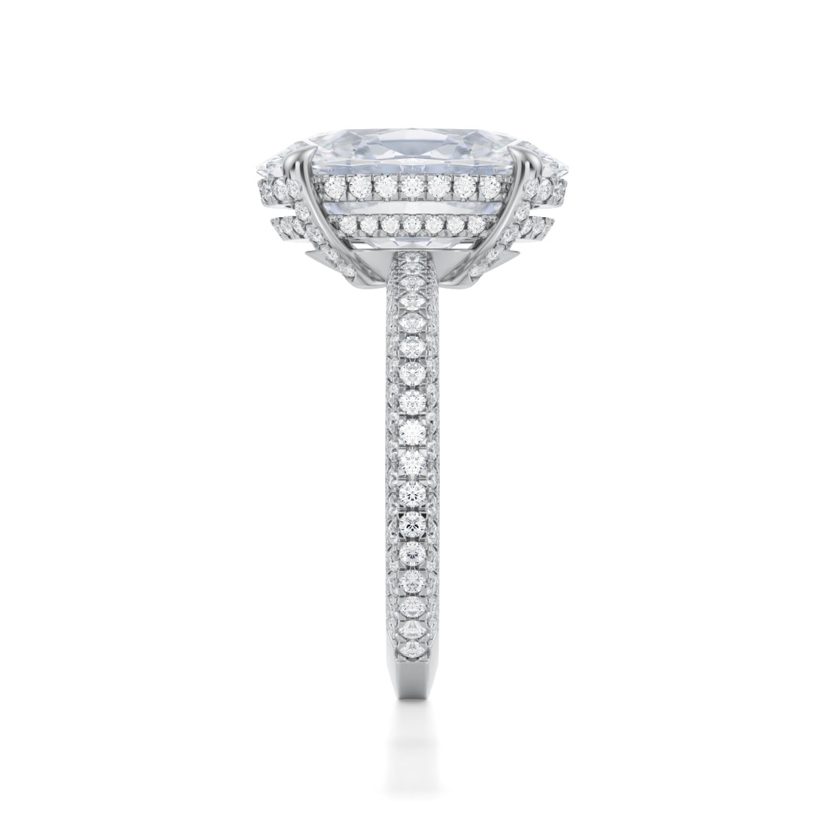 Blake Lively Oval Shape Lab Grown Diamond Engagement Ring view 3