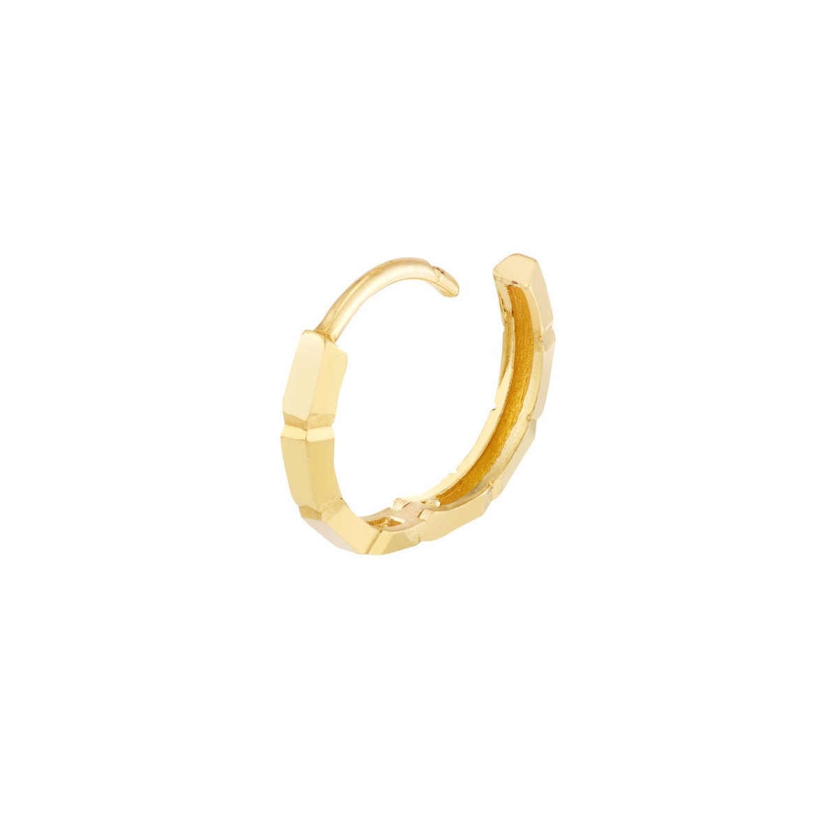 Facet Gold Huggies view 3