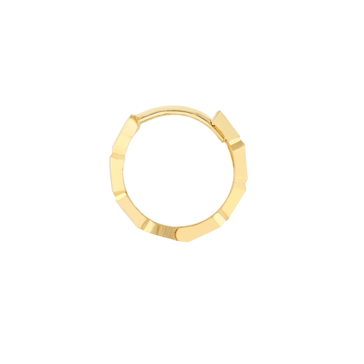 Facet Gold Huggies - alternate view