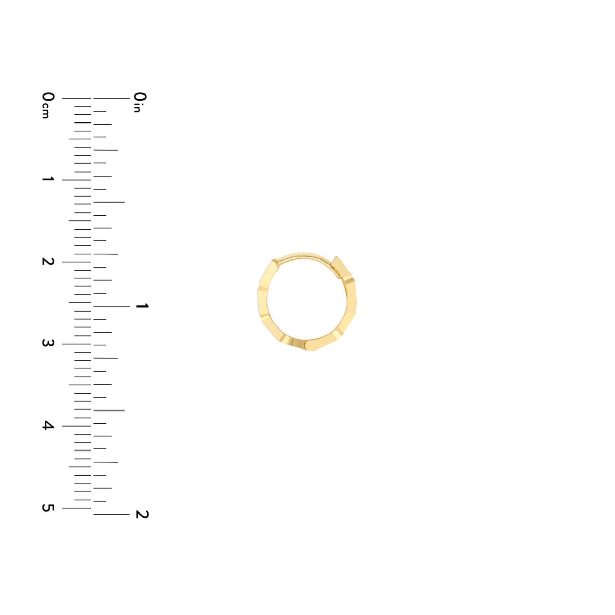 Facet Gold Huggies view 4