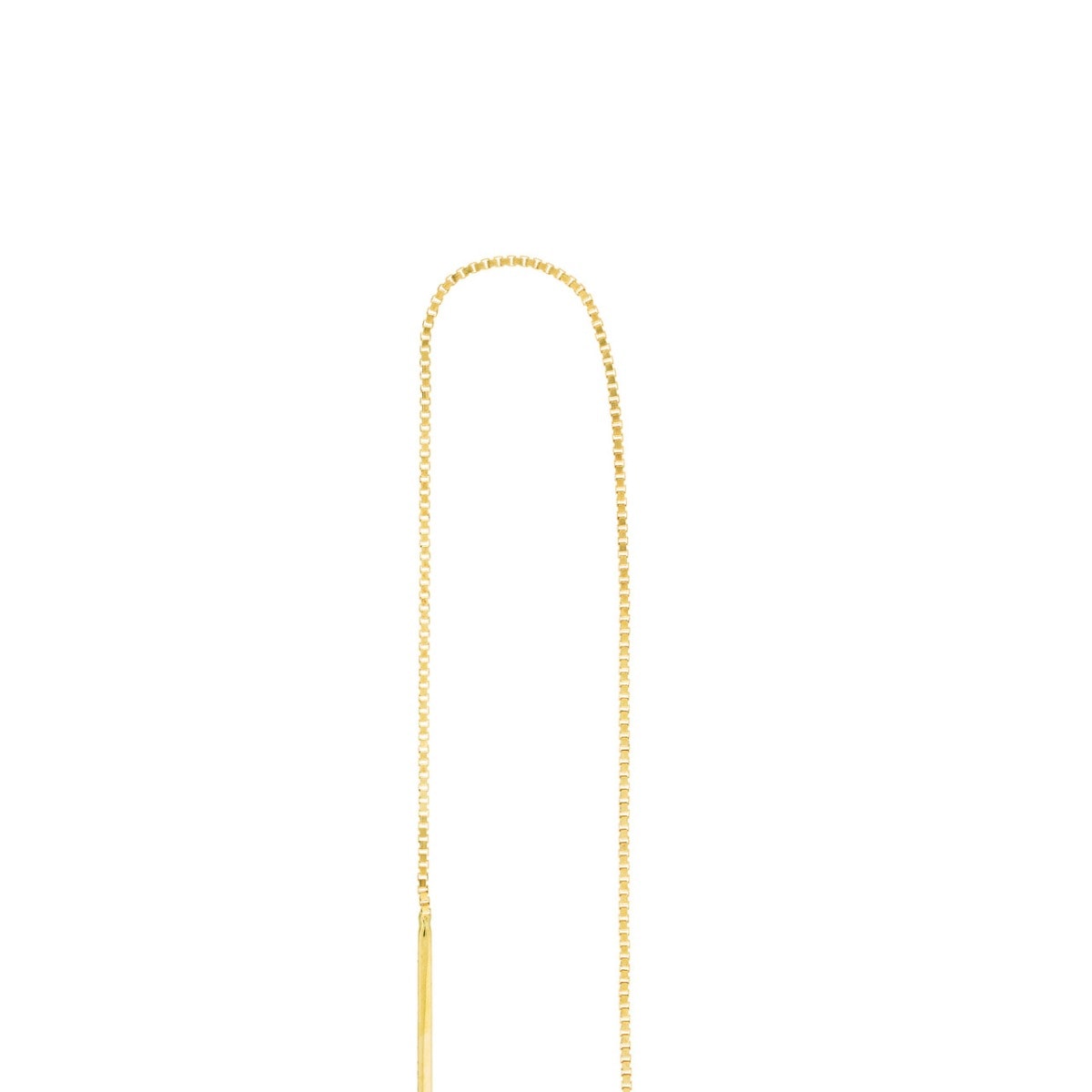 Gold Bombe Disc Threader Earrings view 3