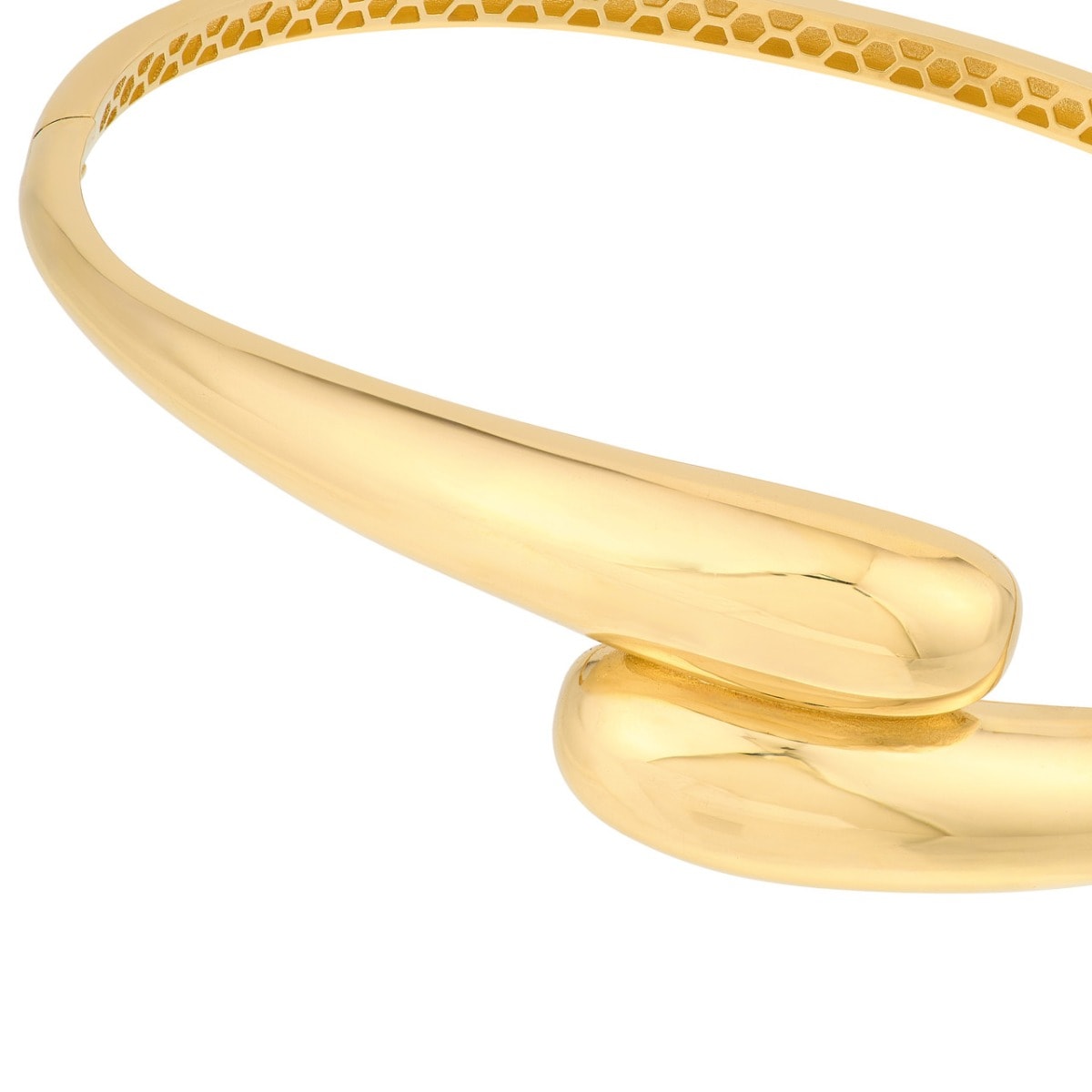 Crossover Gold Bangle - alternate view