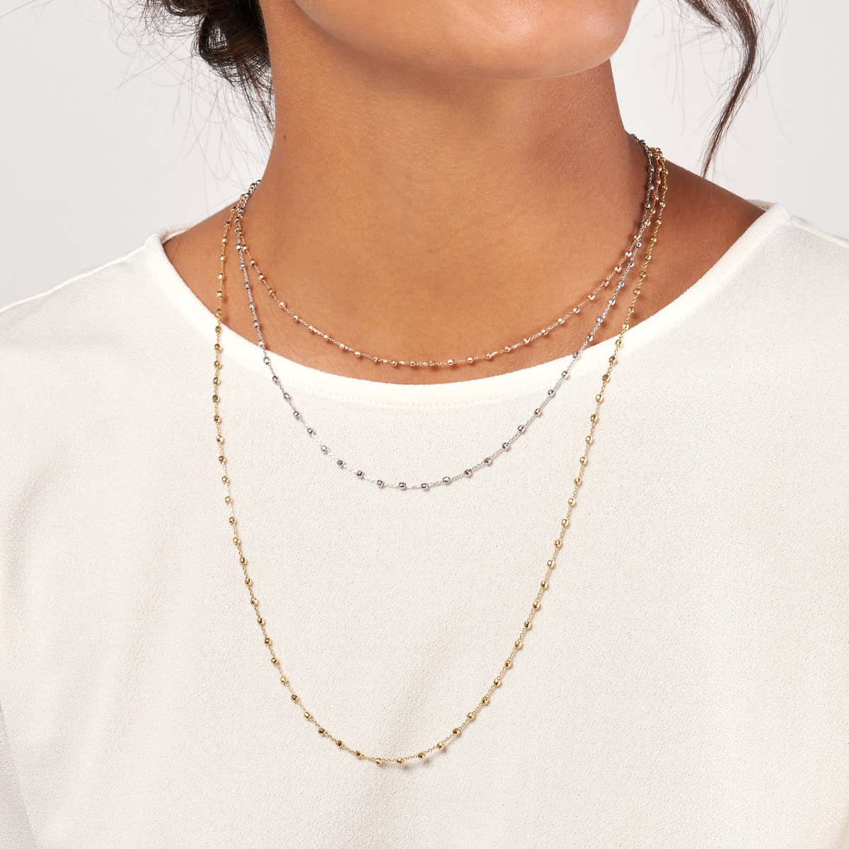 Disco Ball Beads Gold Chain view 2