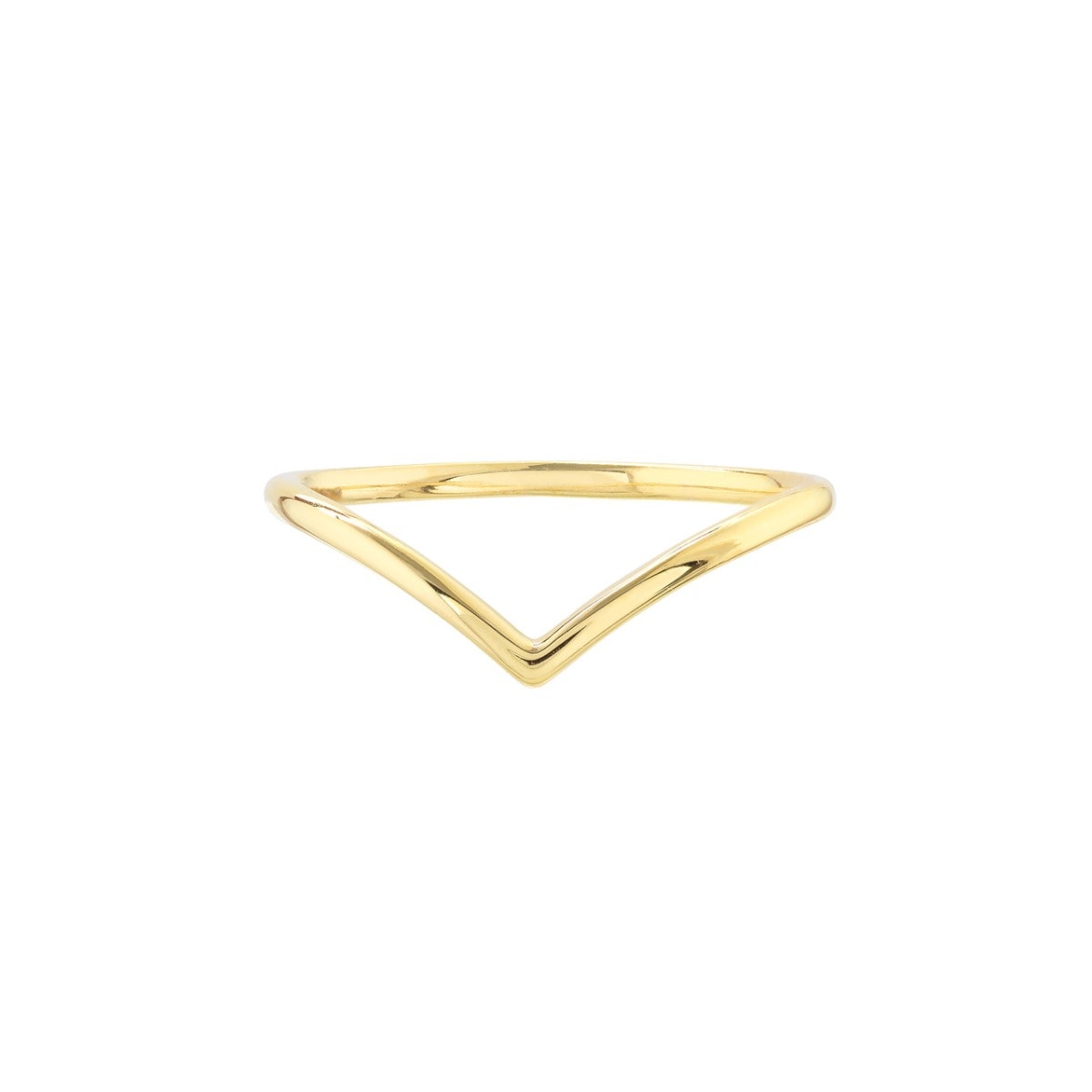 Chevron Gold Ring view 1