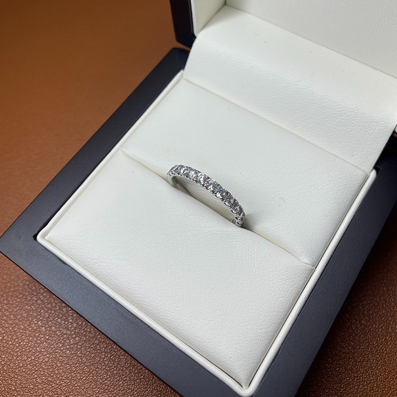 Classic 2.2mm Micro Set Diamond Wedding Ring view 3
