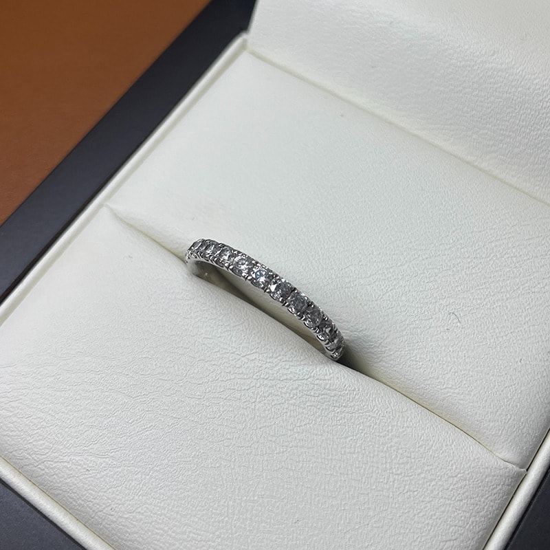 Classic 2.5mm Micro Set Diamond Wedding Ring view 3