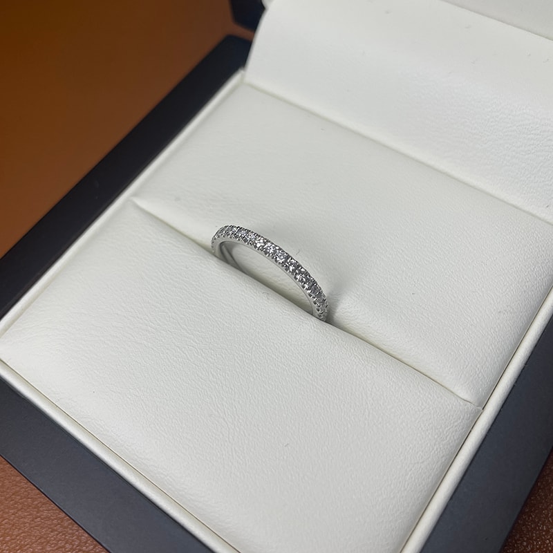 Classic 2mm Micro Set Diamond Wedding Ring view 3