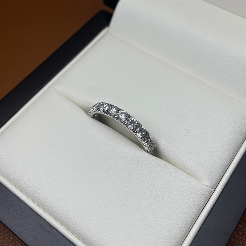 Classic 3mm Micro Set Diamond Wedding Ring view 3