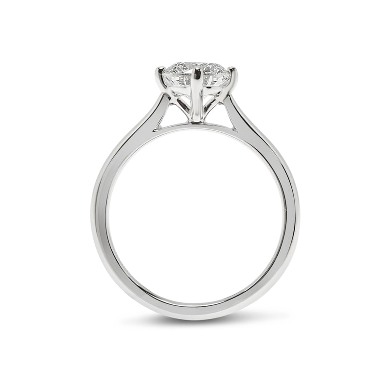 Compass Setting Solitaire Lab Grown Round Brilliant Diamond Engagement Ring view 5