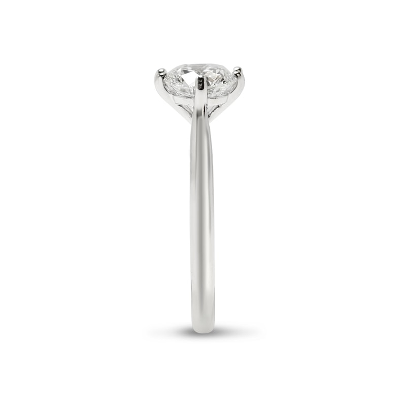 Compass Setting Solitaire Lab Grown Round Brilliant Diamond Engagement Ring view 3