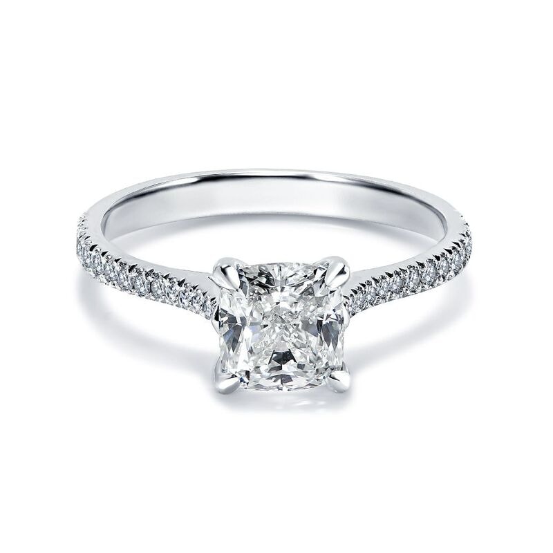 Cushion Shape Diamond Engagement Ring view 6