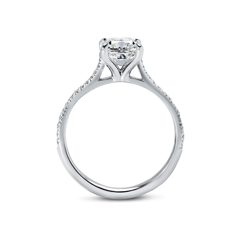 Cushion Shape Micro Set Lab Grown Diamond Ring view 5