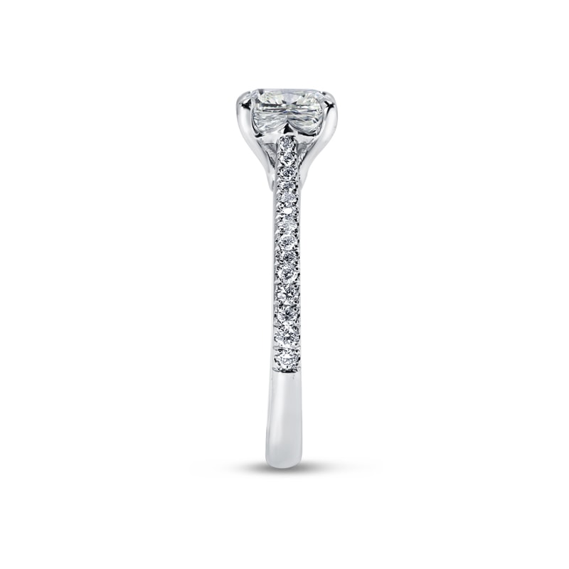 Cushion Shape Micro Set Lab Grown Diamond Ring view 4
