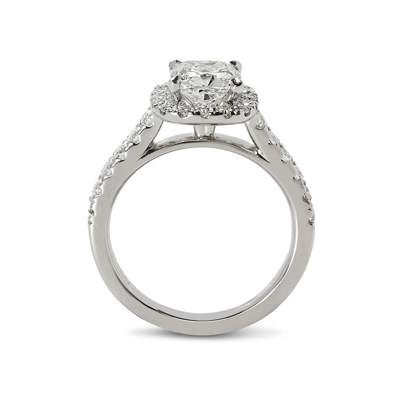 Cushion Halo Diamond Engagement Ring
