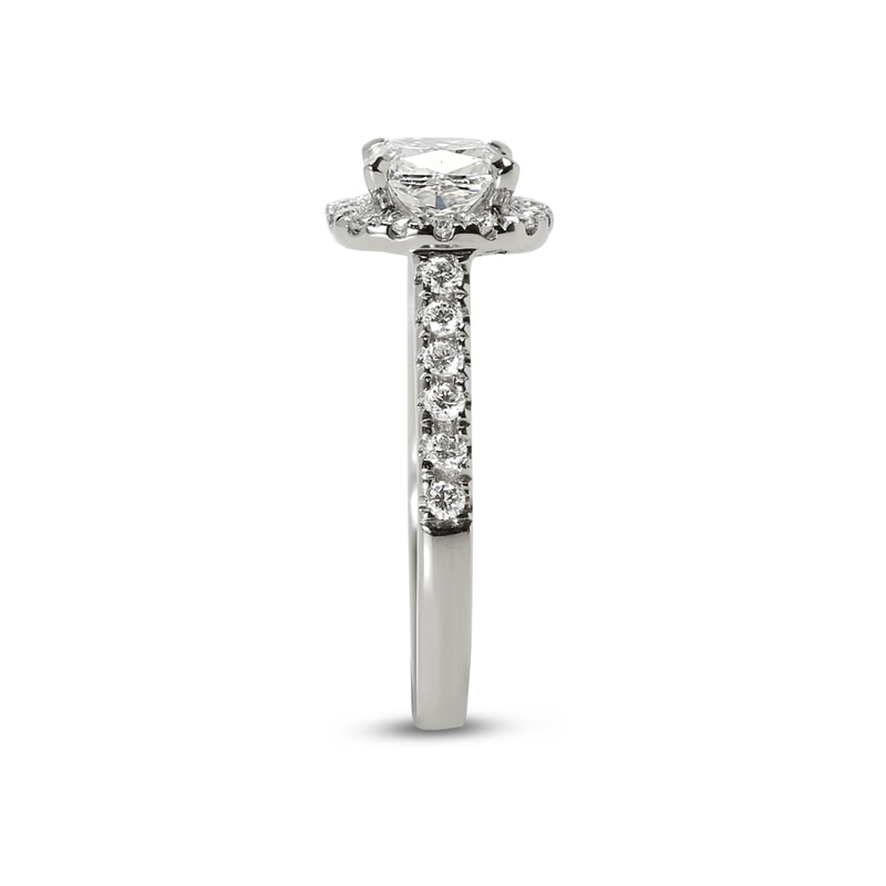 Cushion Shape Halo Lab Grown Diamond Engagement Ring view 5