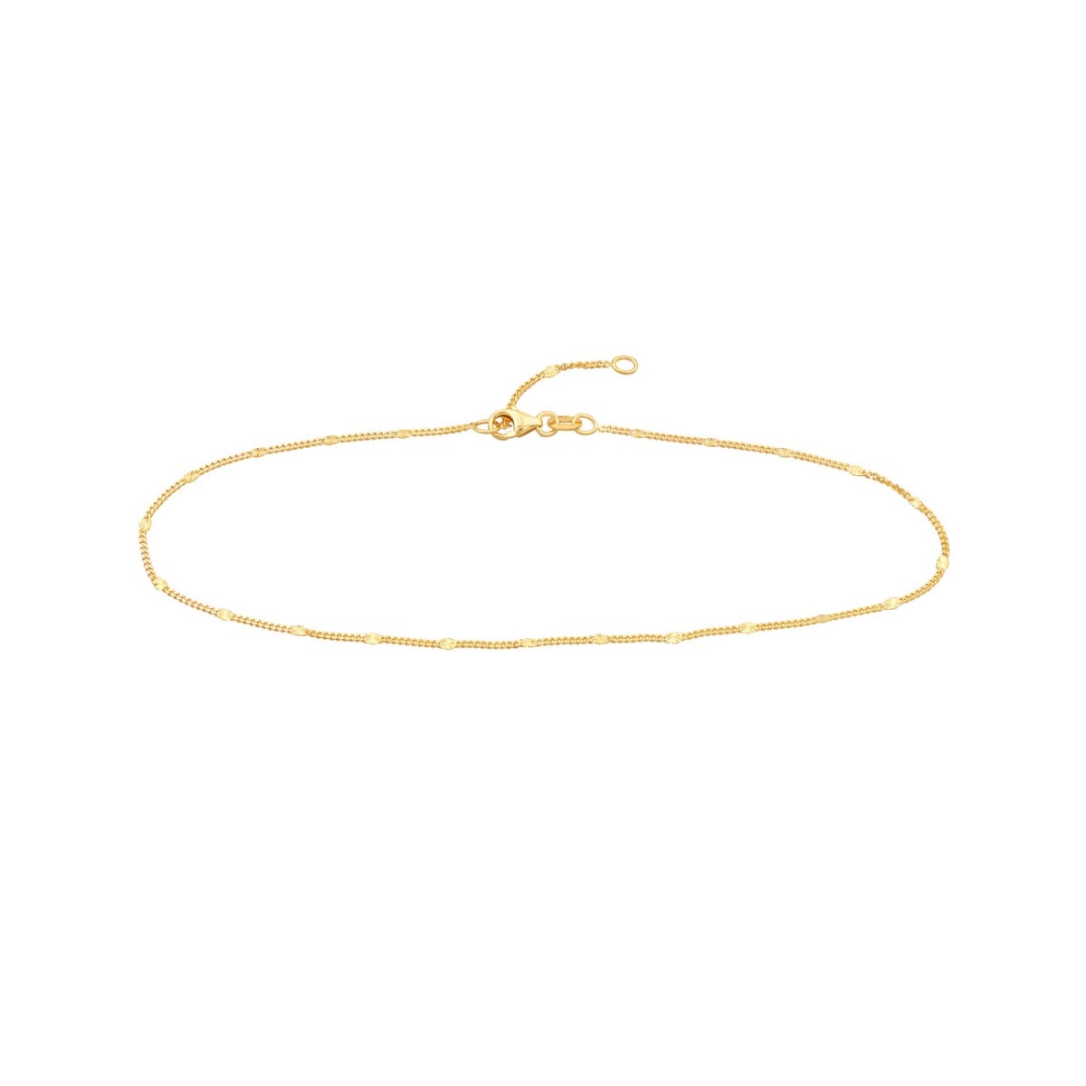 Star Cut Chain Gold Anklet view 1