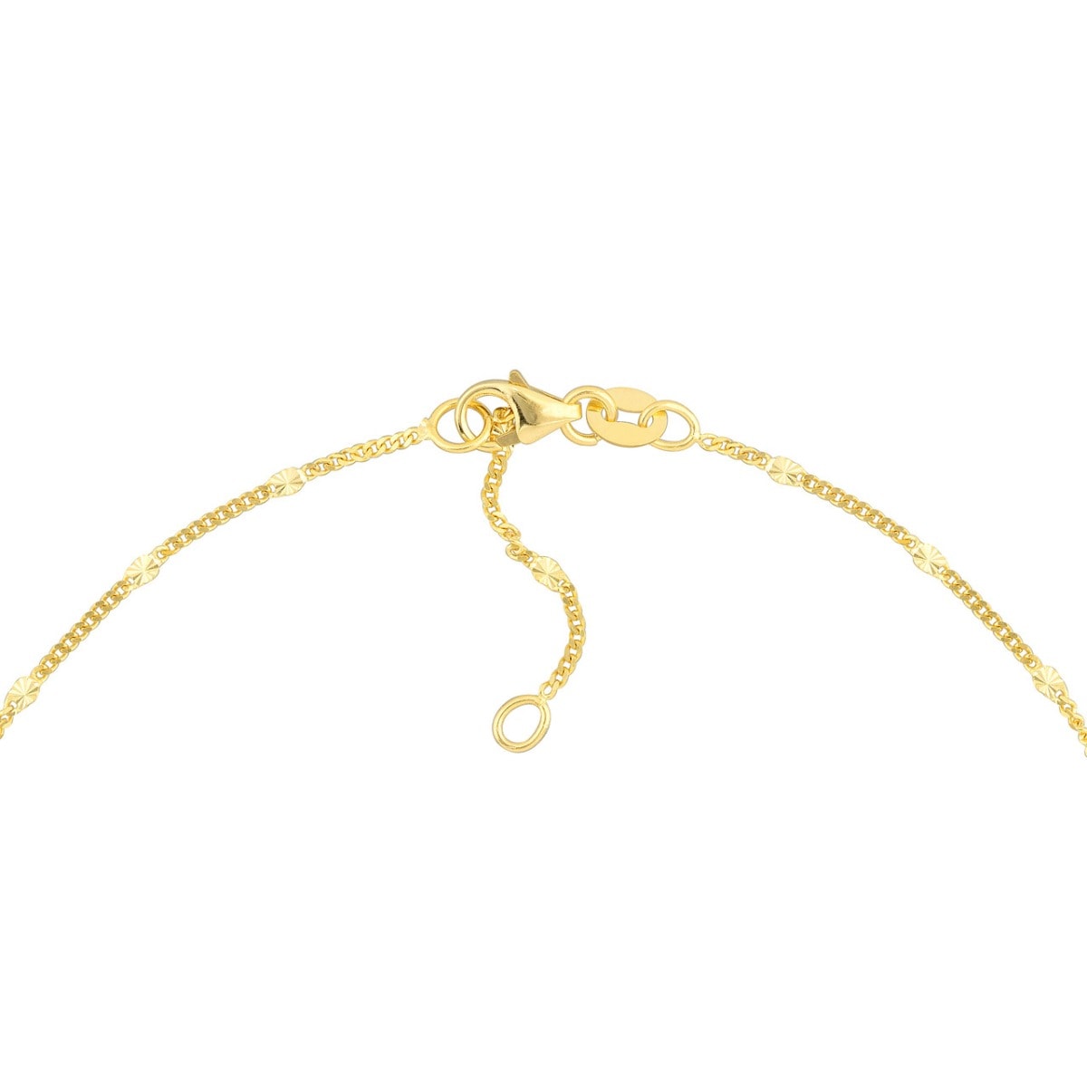 Star Cut Chain Gold Anklet view 3