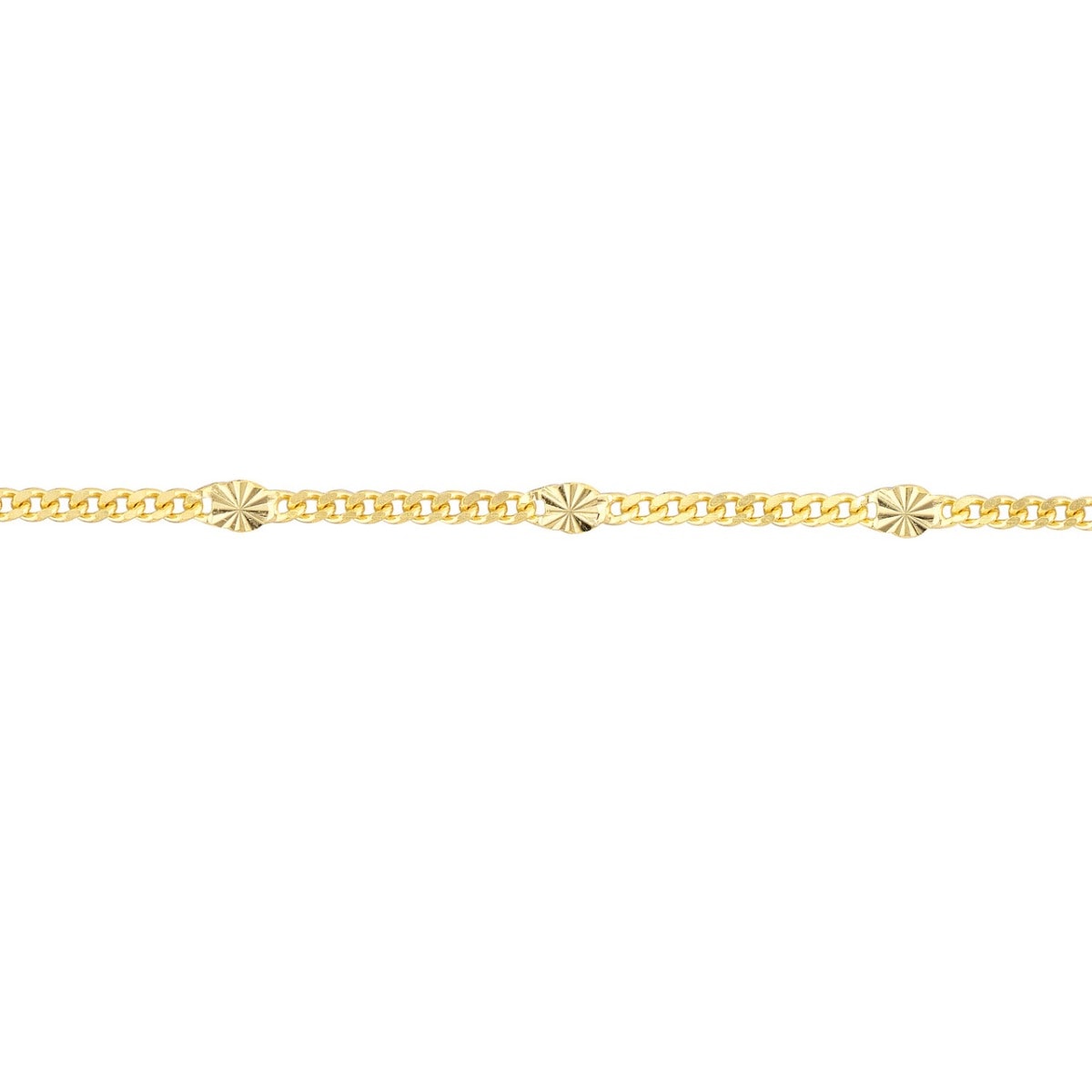 Star Cut Chain Gold Anklet view 2