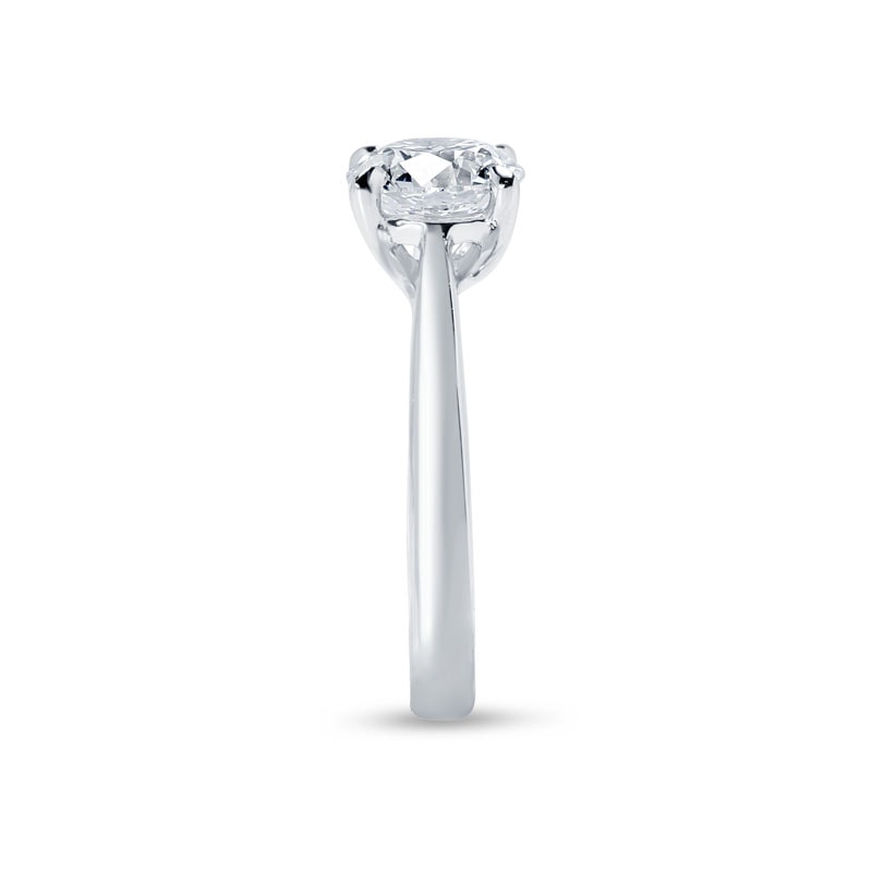 Floating Round Shape Solitaire Diamond Engagement Ring view 4