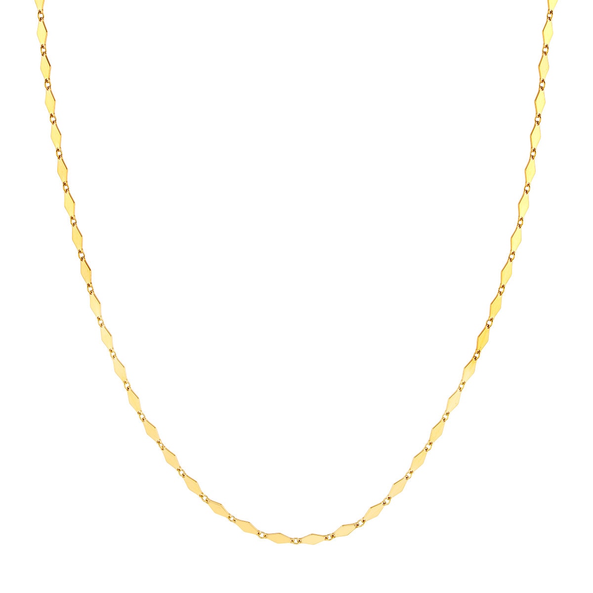 Diamond-Shaped Flat Link Chain view 1