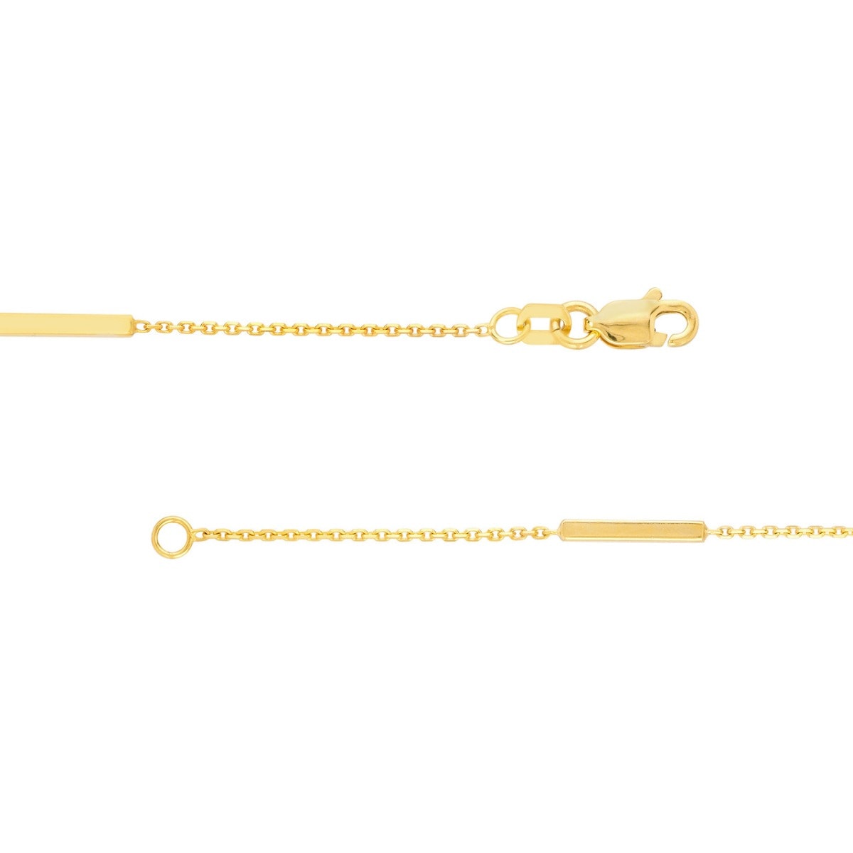 Diamond and Bar Gold Necklace view 5