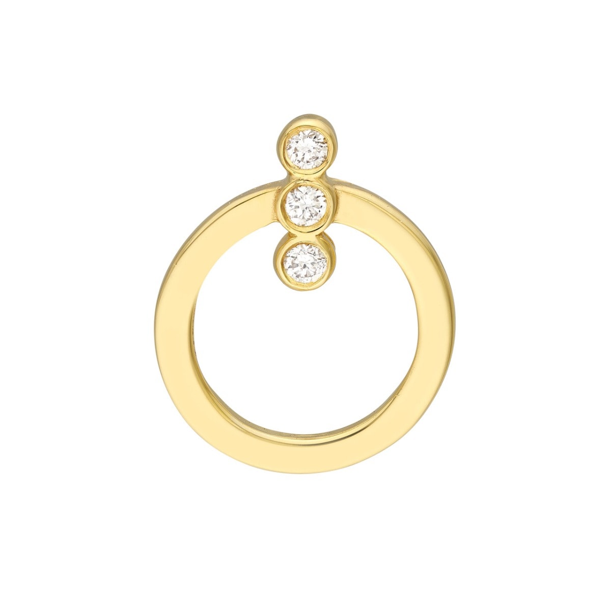 Diamond Bezel Bar Door Knocker Earrings view 2
