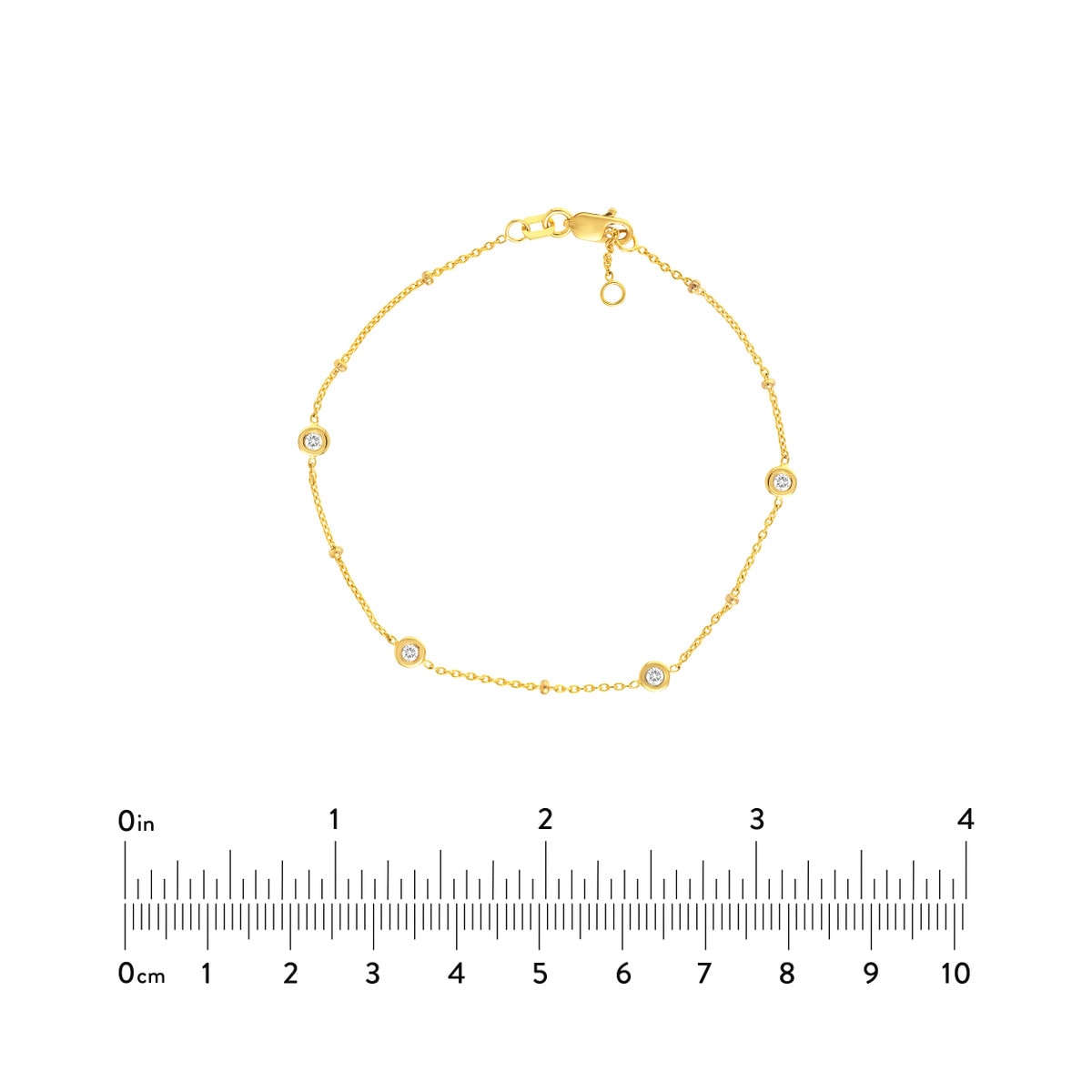 Diamond Bezels and Beads Bracelet view 4