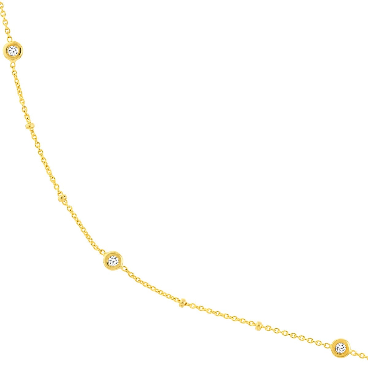 Diamond Bezels and Beads Necklace view 6