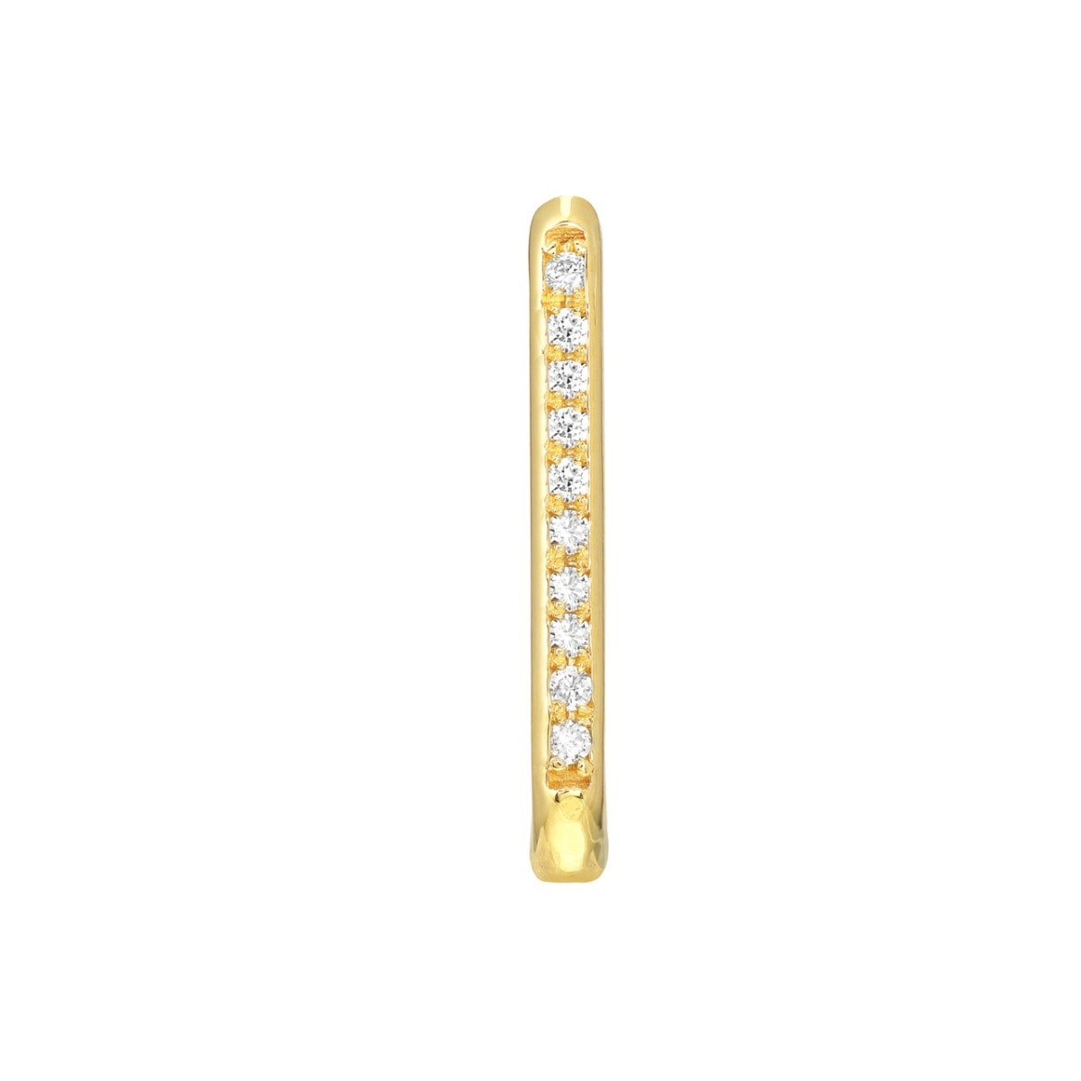 Diamond Channel Hoop Earrings view 5